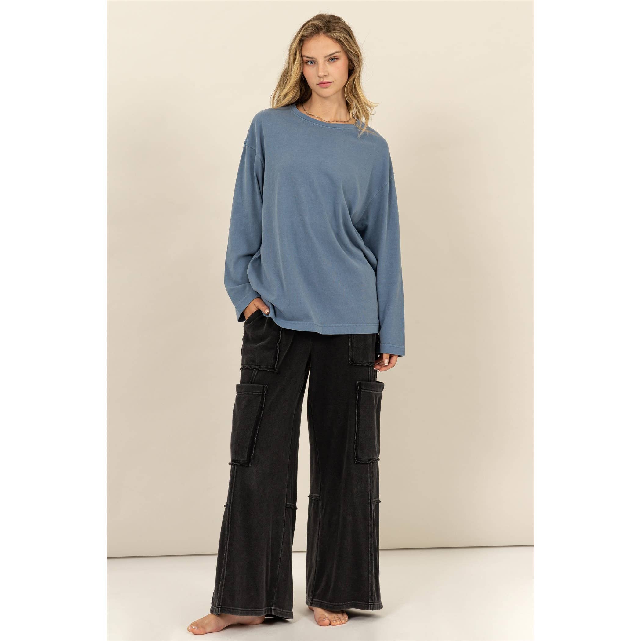 HYFVE - Wholesale Shirt - Women's - Oversized Crew Neck Long Sleeve Tee28