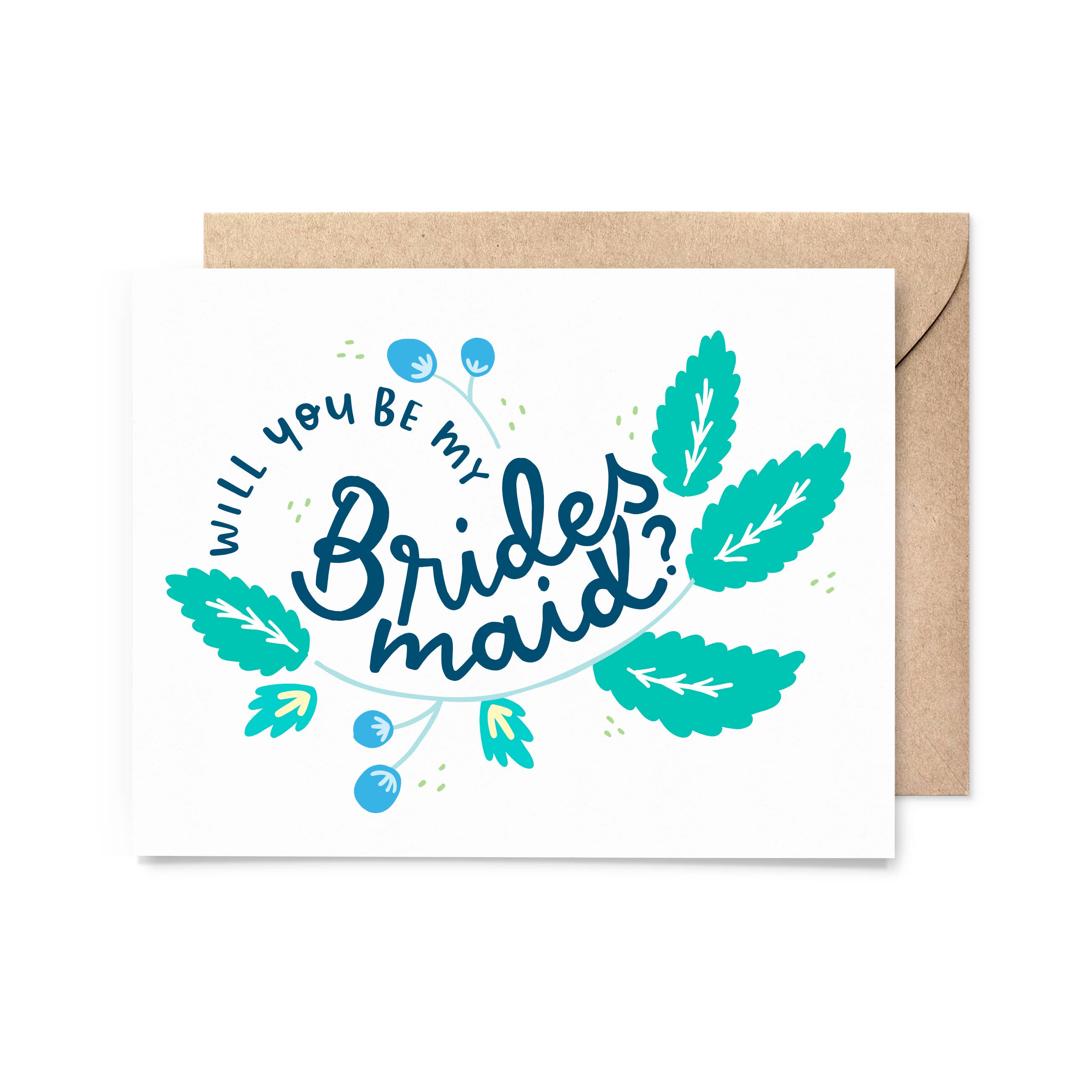 Pinwheel Print Shop - Wholesale Wedding Card - Floral Bridesmaid Card