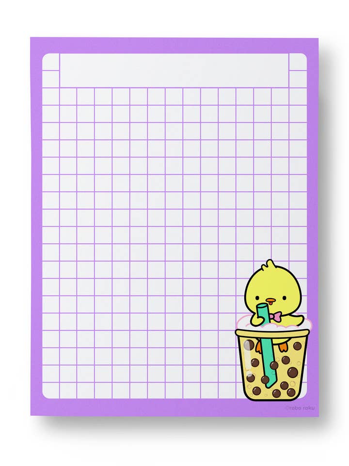 Tea Time Notizblock, Buttercream Bubble Tea, A2-Notizblock für den Großhandel von Robo Roku