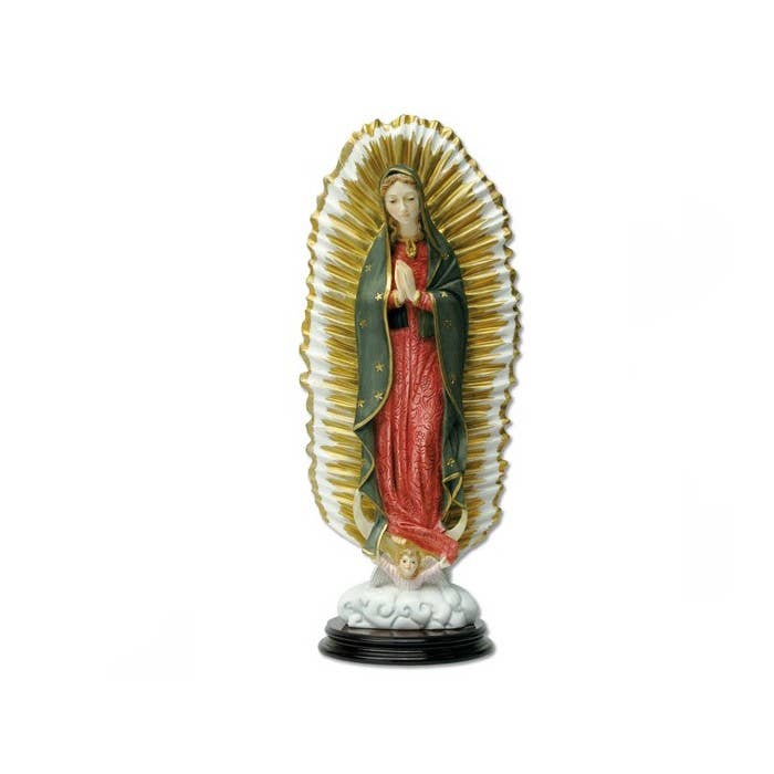 Costa Articoli Religiosi – Engroshandel Pyntefigur – Statue af Vores Frue af Guadalupe i marmorstof, flere størrelser