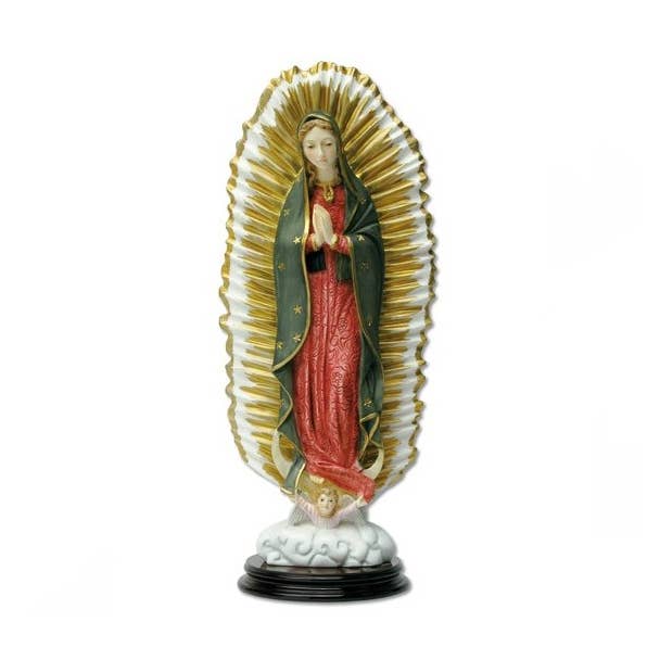 Costa Articoli Religiosi – Engroshandel Pyntefigur – Statue af Vores Frue af Guadalupe i marmorstof, flere størrelser0
