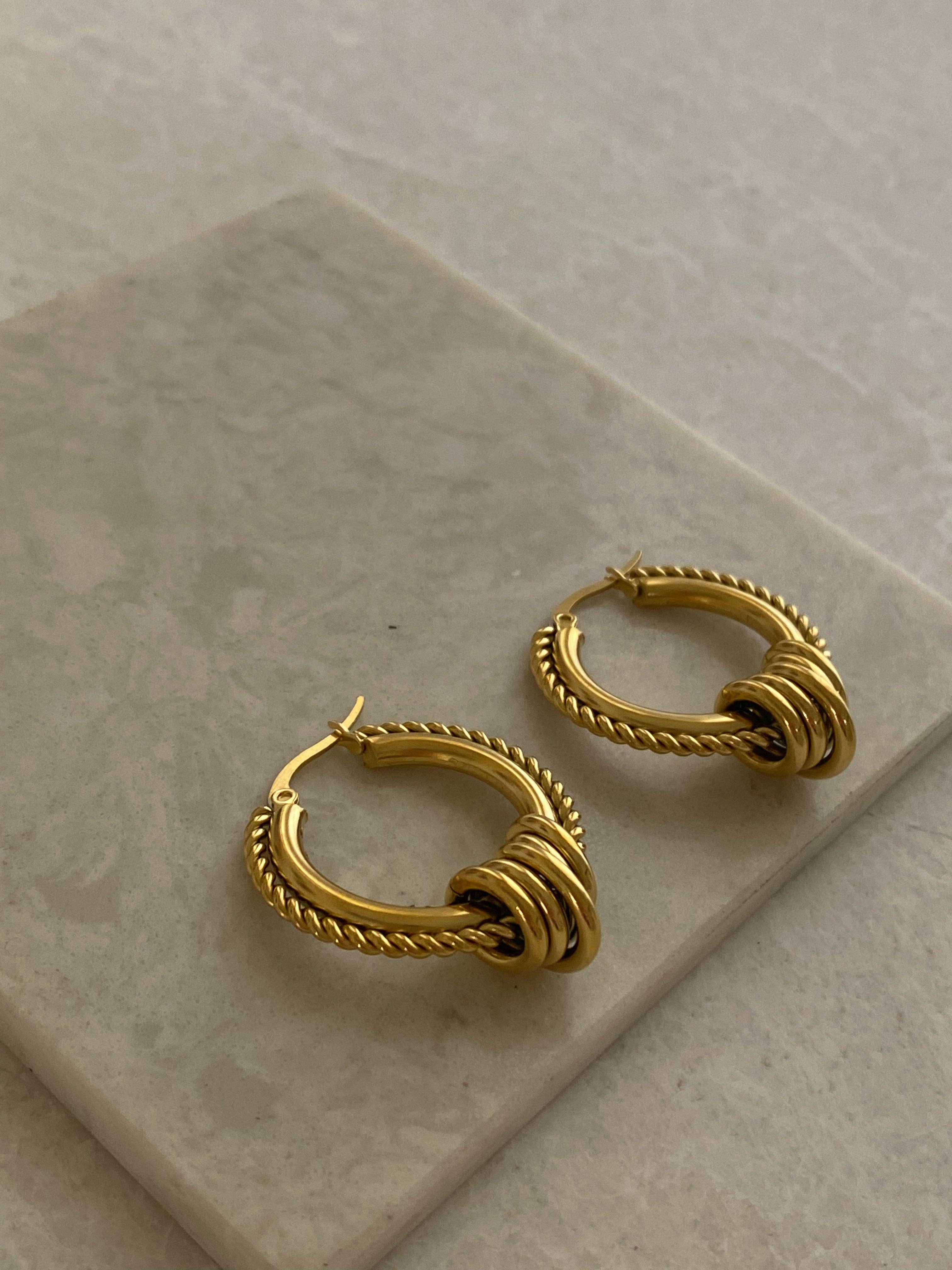 Sweet Grove Collective - Vendita all'ingrosso Orecchini a cerchio - Cerchi Bev Chunky1