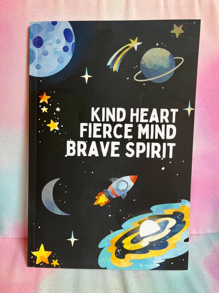 Kind Heart, Fierce Mind, Brave Spirit -Feelings Journal for wholesale by Brainy Bat Creative