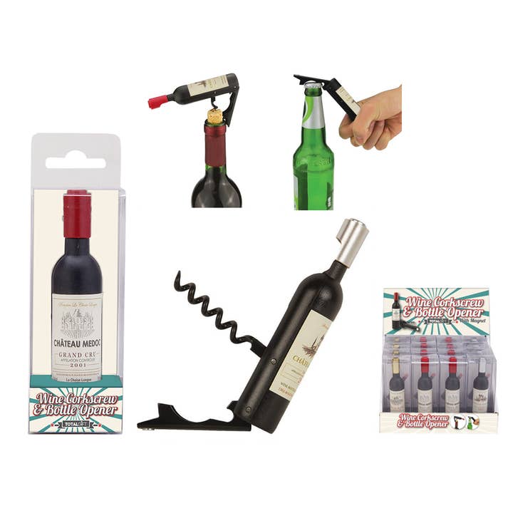 2 In 1 Bottle Opener - 12 Pcs Display for wholesale by I-Total, I-Drink