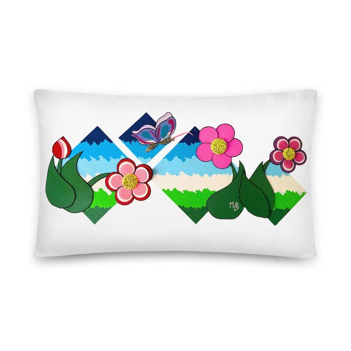 Blumenfeld‑Fantasie Basic‑Kissen für den Großhandel von MLB Artist