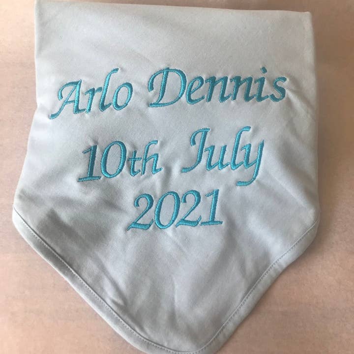 Babies Custom Embroidered Blanket for wholesale by Jolly Jems Custom Embroidery