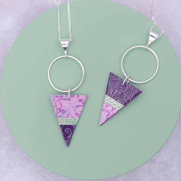 Triangle Pendant - Purple Haze for wholesale by Circle & Dash