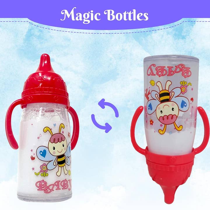 The New York Doll Collection - Wholesale Doll Accessory Kit - Kids - Baby Doll Bottles with Magic Disappearing Milk & Juice 2
