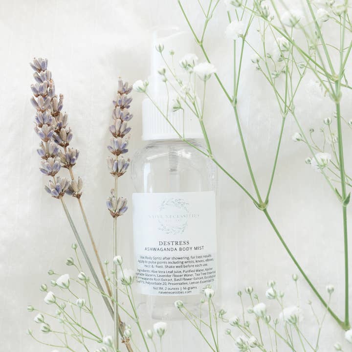 Destress Ashwaganda Körperspray für den Großhandel von Naive Necessities