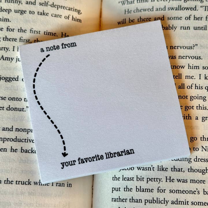 Your Favorite Librarian Post-It Note for wholesale by Wey Better Creations