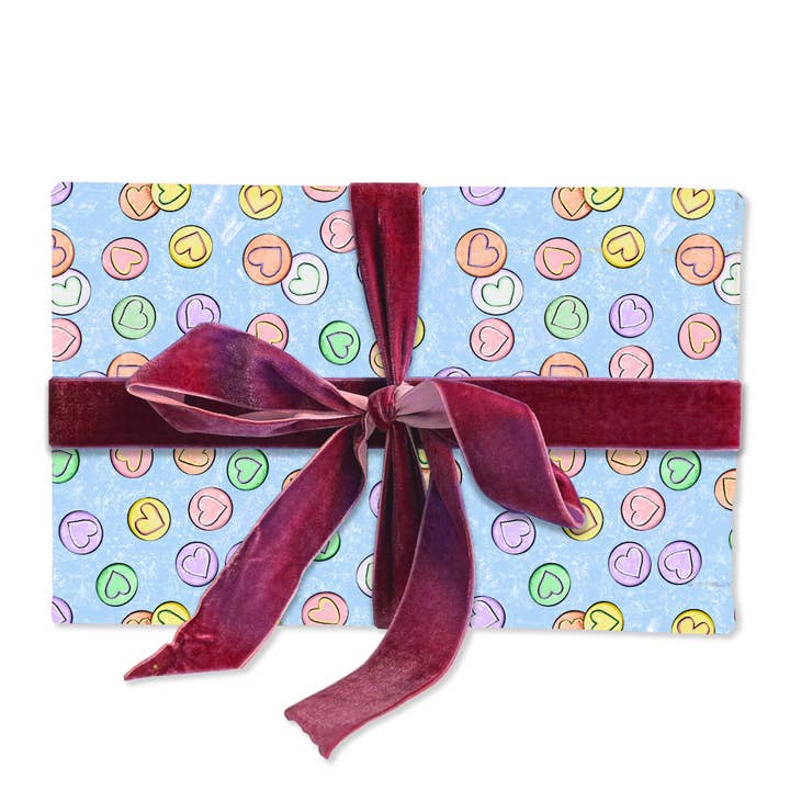 Love Heart Wrapping Paper for wholesale by Neon Magpie