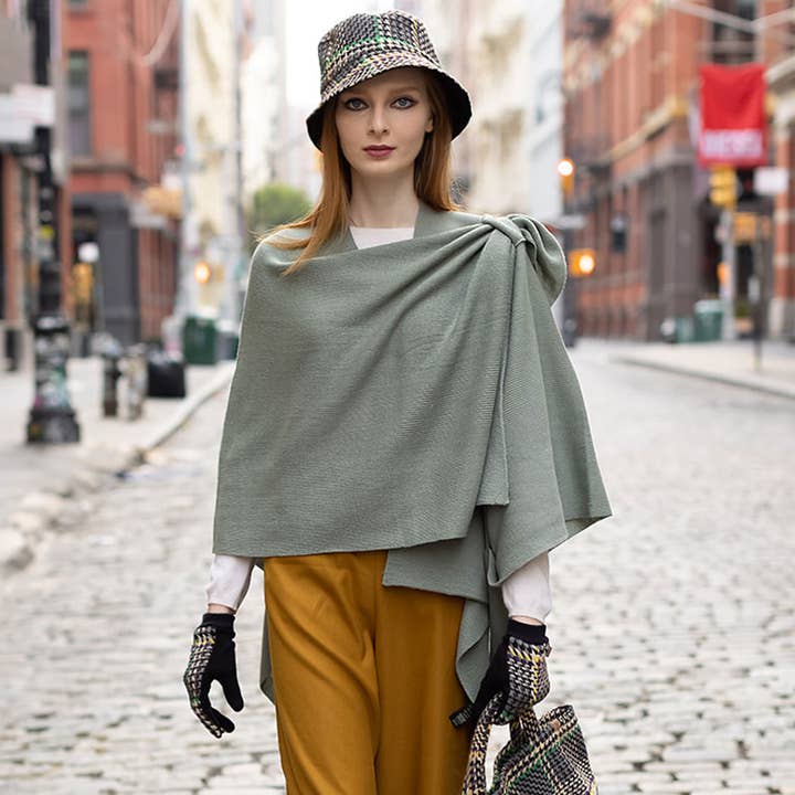 Fashion City - Wholesale Kimono - Women's - Women's Solid Ruana with Shoulder Strap21