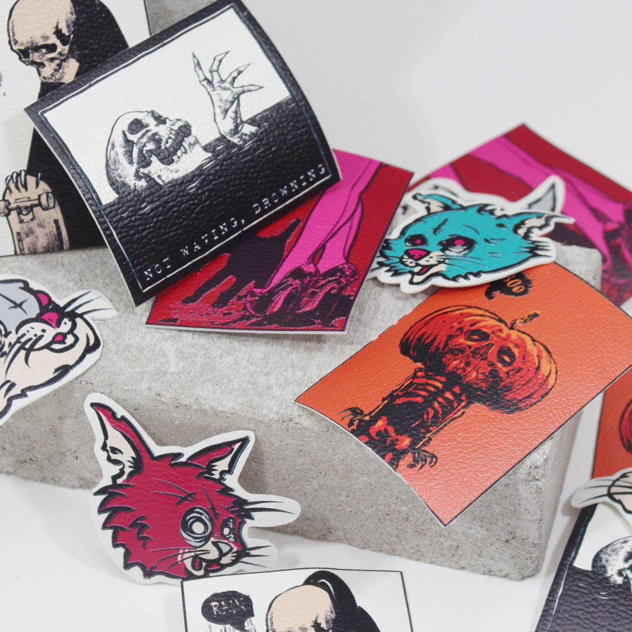 Godmachine - Wholesale Sticker - Leather Look Sticker Patch Assorted Designs14