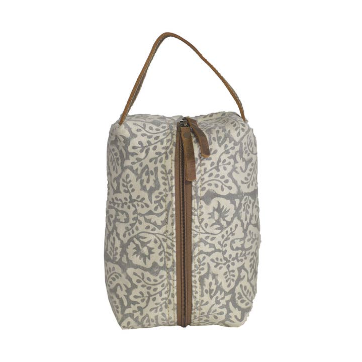 Canvas & Leather Men Women's Flow Dopp Kit for wholesale by Hopofly Bags