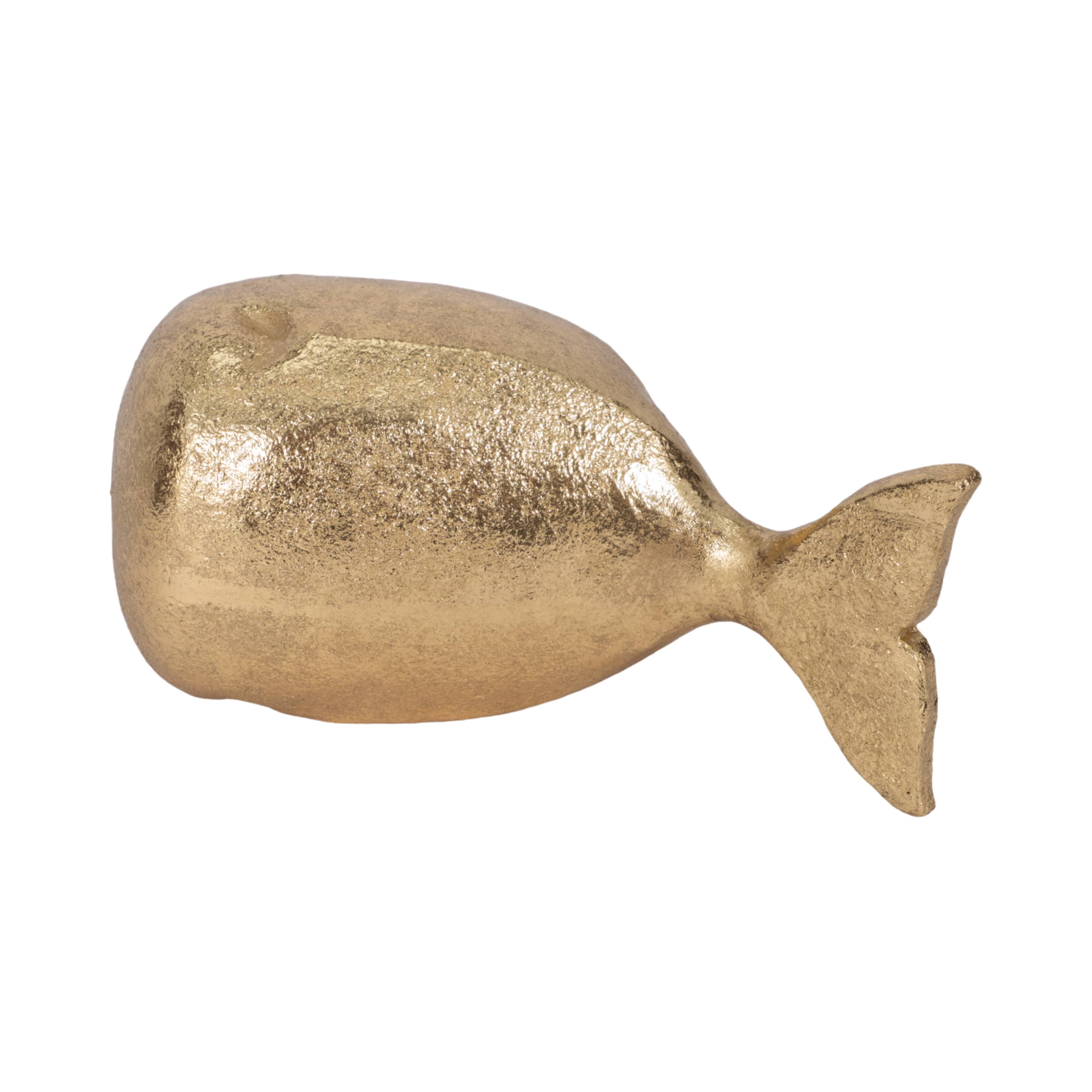 Sagebrook Home - Wholesale Decorative Figurine - Resin Coastal Whale Tabletop Figurine - Gold, 5 in.9
