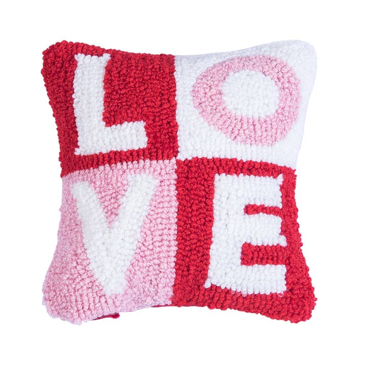 Valentine's Day Love Color Block Throw Pillow for wholesale by C&F Home