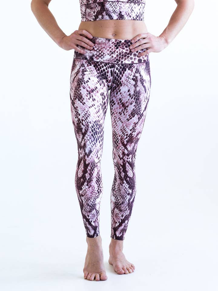 Pink Snakeskin Yoga Pants for wholesale by Colorado Threads