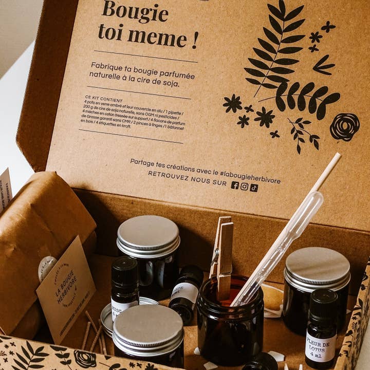 LA BOUGIE HERBIVORE - Wholesale DIY Craft Kit - BOX DIY: Candle making kit (Gourmand)8