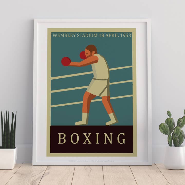 Affiche de boxe - Stade de Wembley 1953 - Impression artistique haut de gamme pour la vente par Star Editions