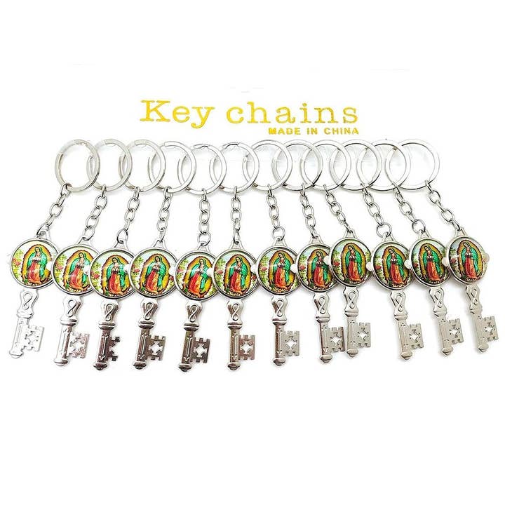 Guadalupe Virgin Mary Keyring Charm for wholesale by Diacly