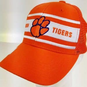 Clemson Tigers Super Stripe Adjustable Cap for wholesale by Turnovers Inc