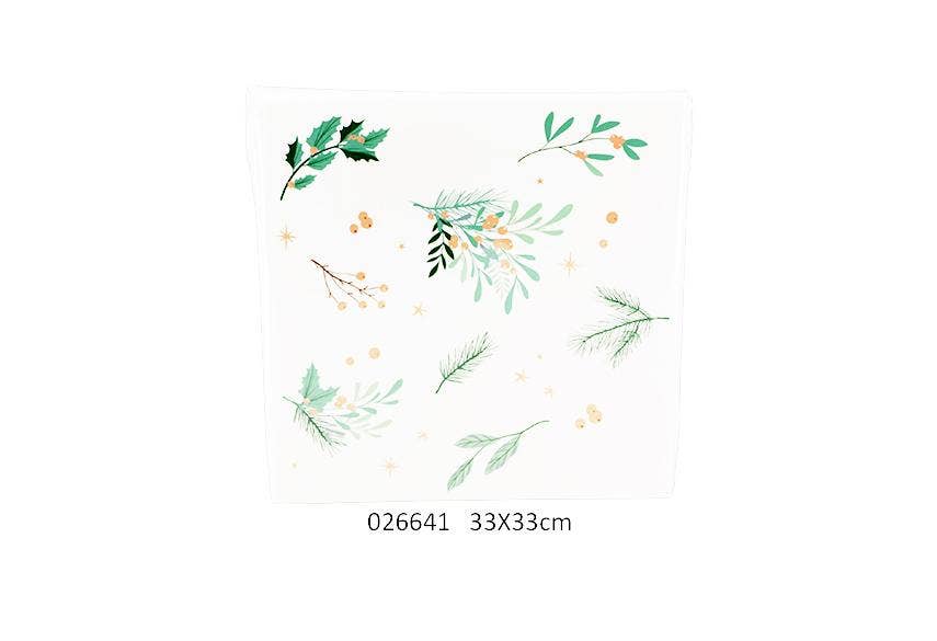 Faye – wholesale Disposable napkin – Pack of 20 'Natural' Paper Napkins 33 x 33 cm0