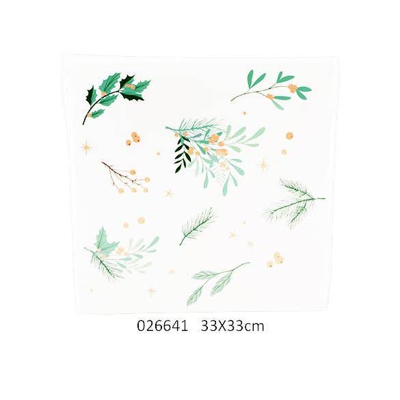 Faye - Wholesale Disposable Napkin - Pack of 20 'Natural' Paper Napkins 33 x 33 cm