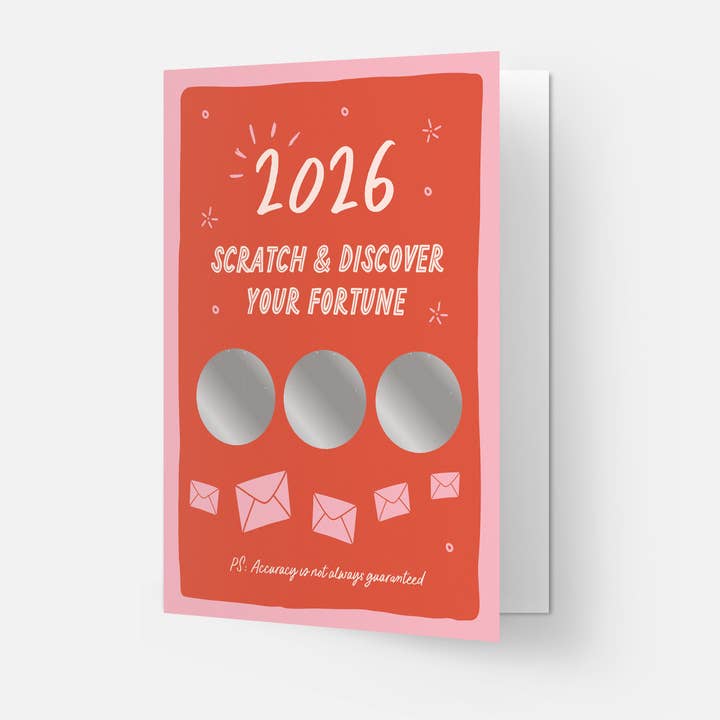 Kaart Blanche - Wholesale New Year's Card - Fortune Scratch 2026 greeting card1