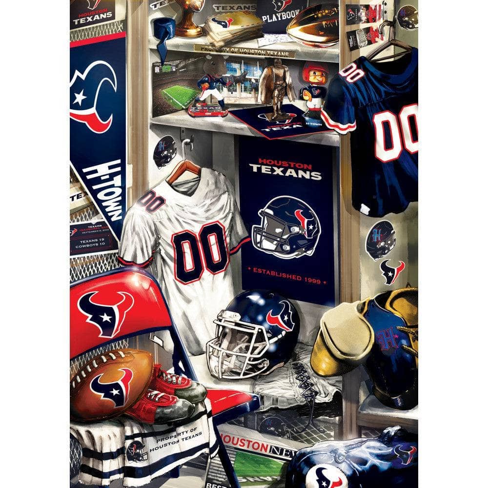 Masterpieces Puzzles - Wholesale Puzzle - Adult - Houston Texans - Locker Room 500 Piece Jigsaw Puzzle1