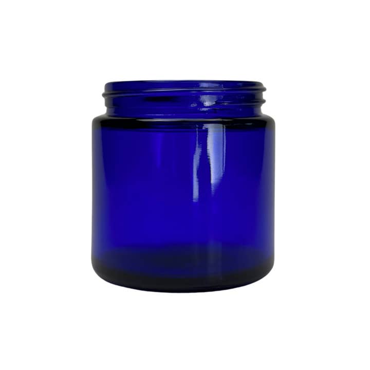 The Bottle Shoppe - Wholesale Jar - 4oz Cobalt Blue Glass Jar with Black PP Lid 3
