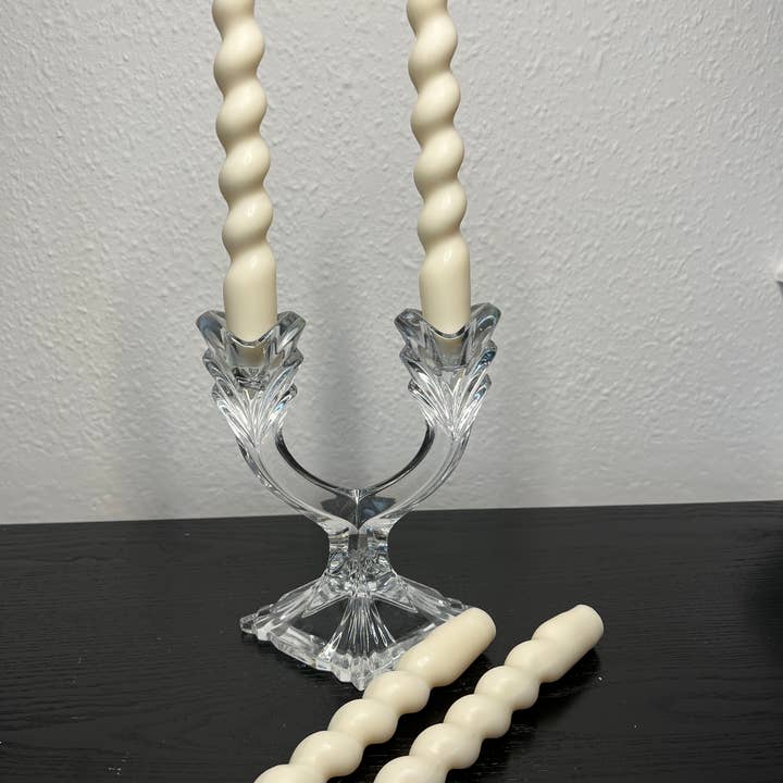 Spiral Pillar Candle Set for wholesale by Crafted Gifts Atelier