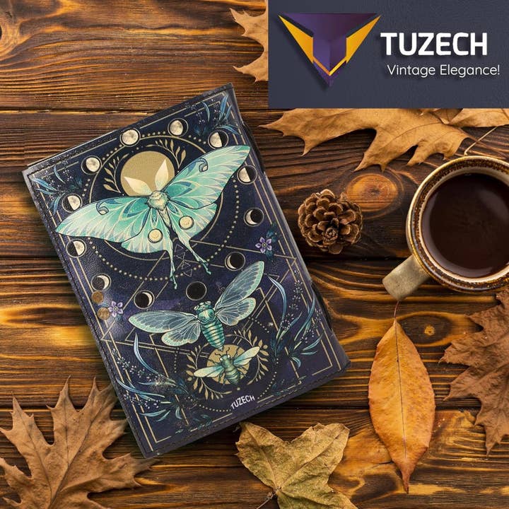 Tuzech Leather – wholesale Journal och dagbok – TUZECH läderklätt anteckningsbok med grimoirestil och ojämna kanter för män och kvinnor54
