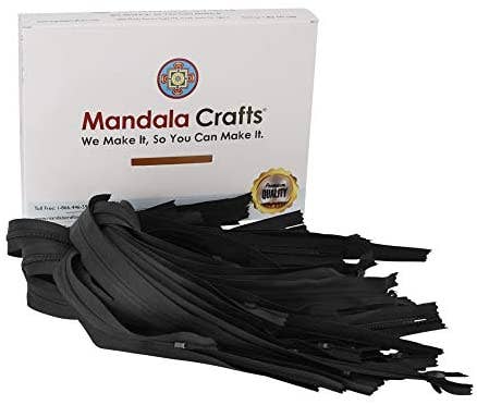 Mandala Crafts - Wholesale Craft supplies - Nylon Invisible Zipper for Sewing, Bulk Hidden Zipper Supplies; 12-16 Inches; 80 PC; by Mandala Crafts5
