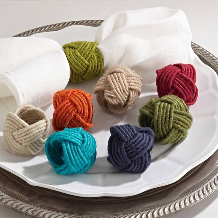 Fennco Styles - Wholesale Napkin Ring - Braided Jute Burlap Napkin Ring