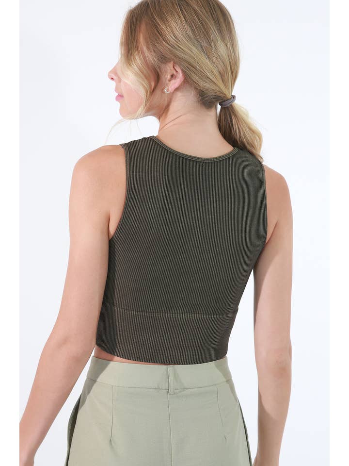 NIKIBIKI - Wholesale Knit Top - Women's - NS8192 - Vintage Plunge V-Neck Seamless Crop Top37