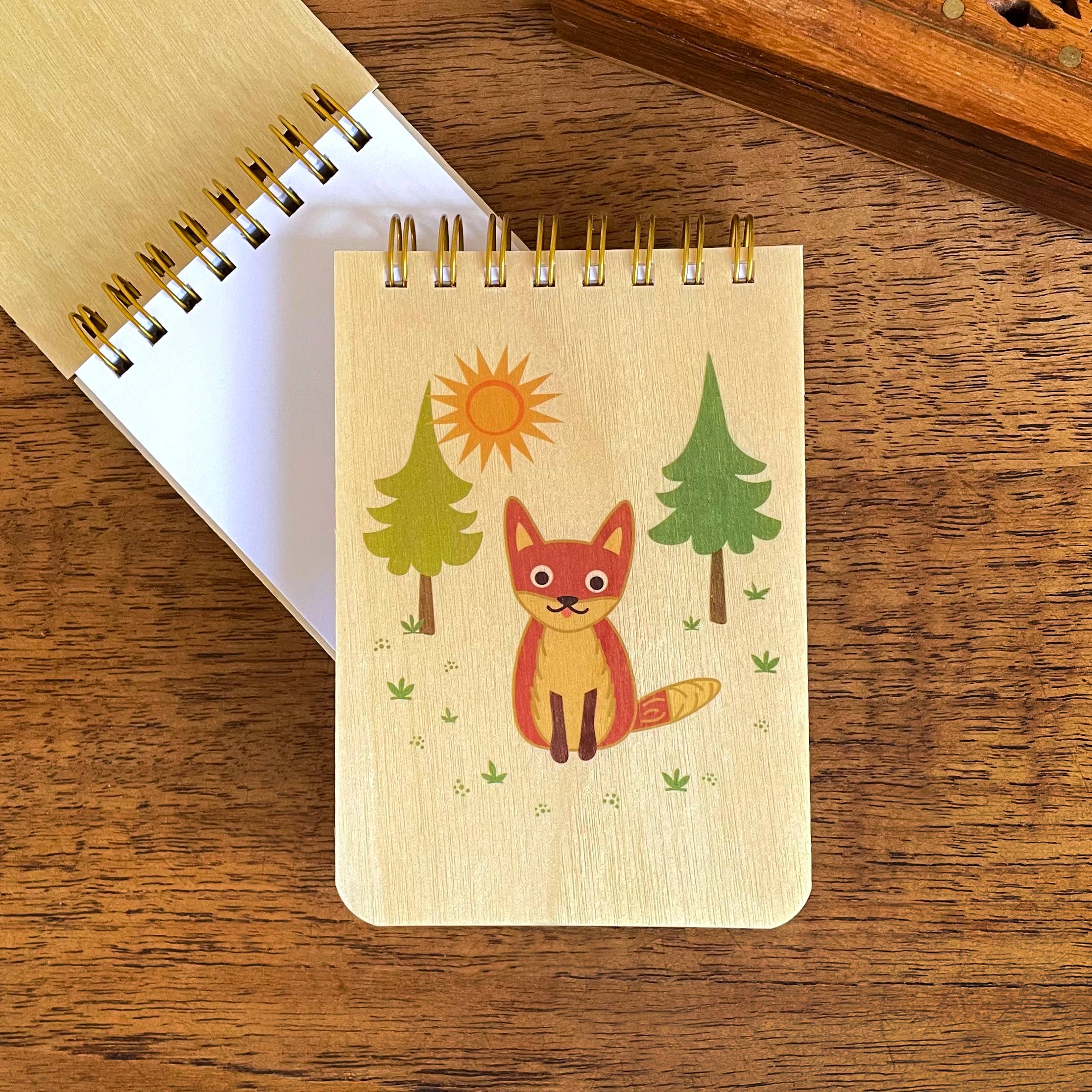 Night Owl Paper Goods - Wholesale Notepad - Fox Wood Mini Notepad1