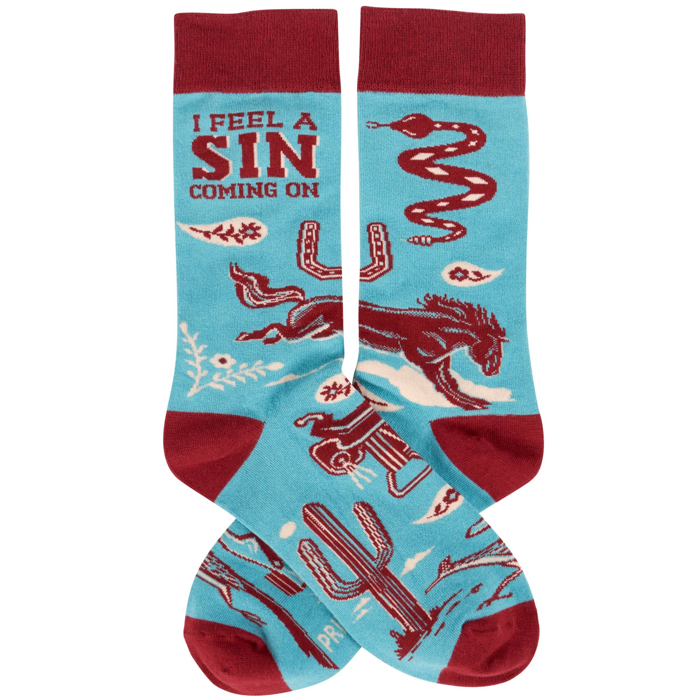 Primitives by Kathy - Wholesale Socks - Unisex - I Feel A Sin Coming On Socks1