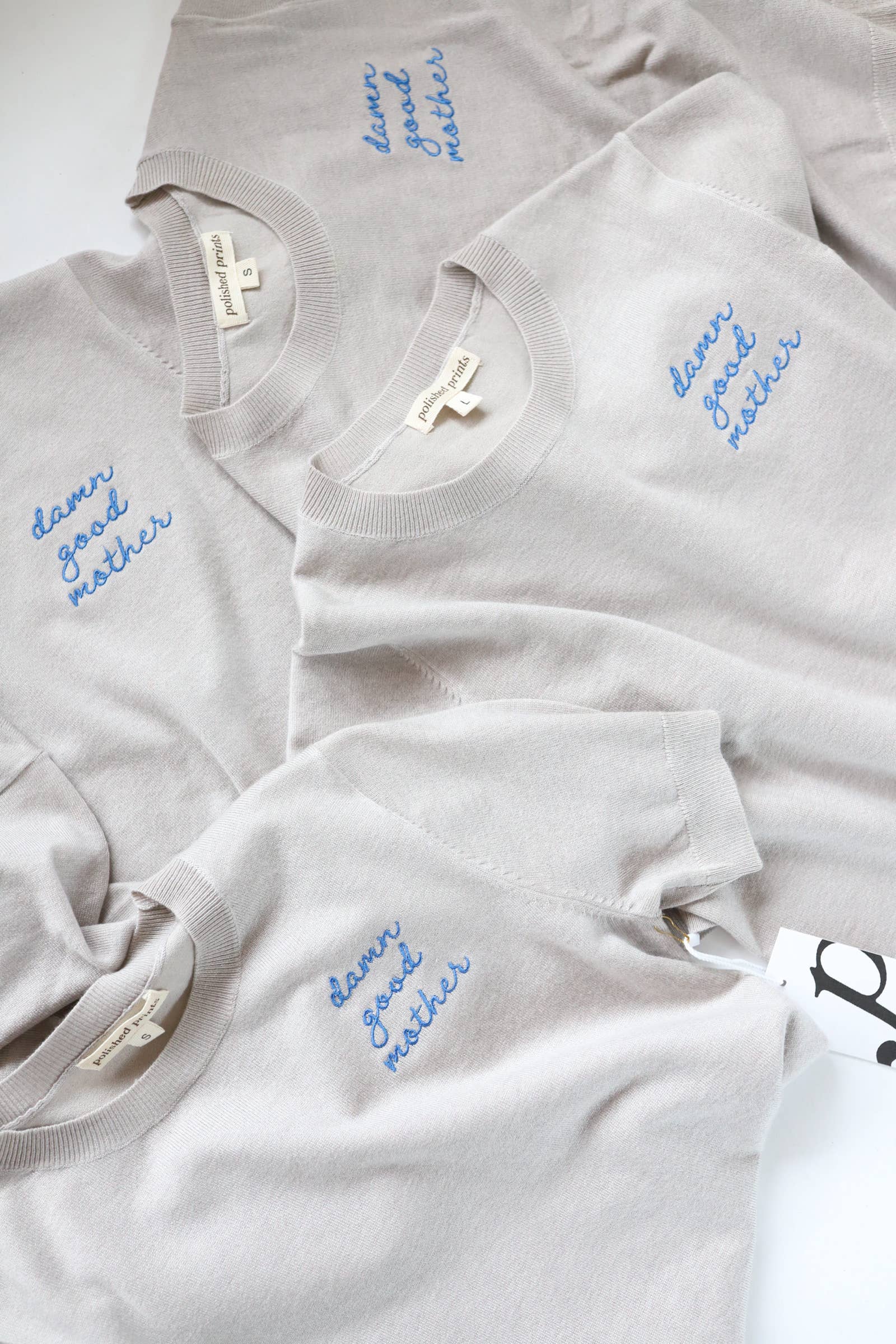 Polished Prints - Wholesale Knit Sweater - Women's - Embroidered Sweater, Short sleeve knitted sweater2