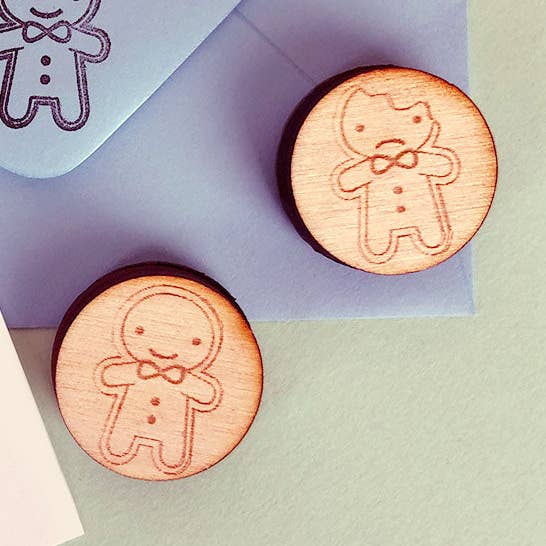 Cookie Cute Gingerbread Men Polymer Stamps for wholesale by Asking For Trouble