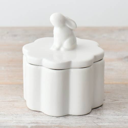 White Rabbit Storage jar, 9.5cm for wholesale by Gainsborough Giftware x Portland Living