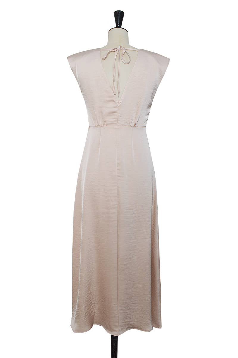 ELLI WHITE – Vestido - Mulher por atacado – Vestido comprido de cetim premium9