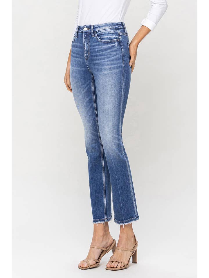 POISED HIGH RISE SLIM STRAIGHT JEANS F5124 for wholesale on Faire