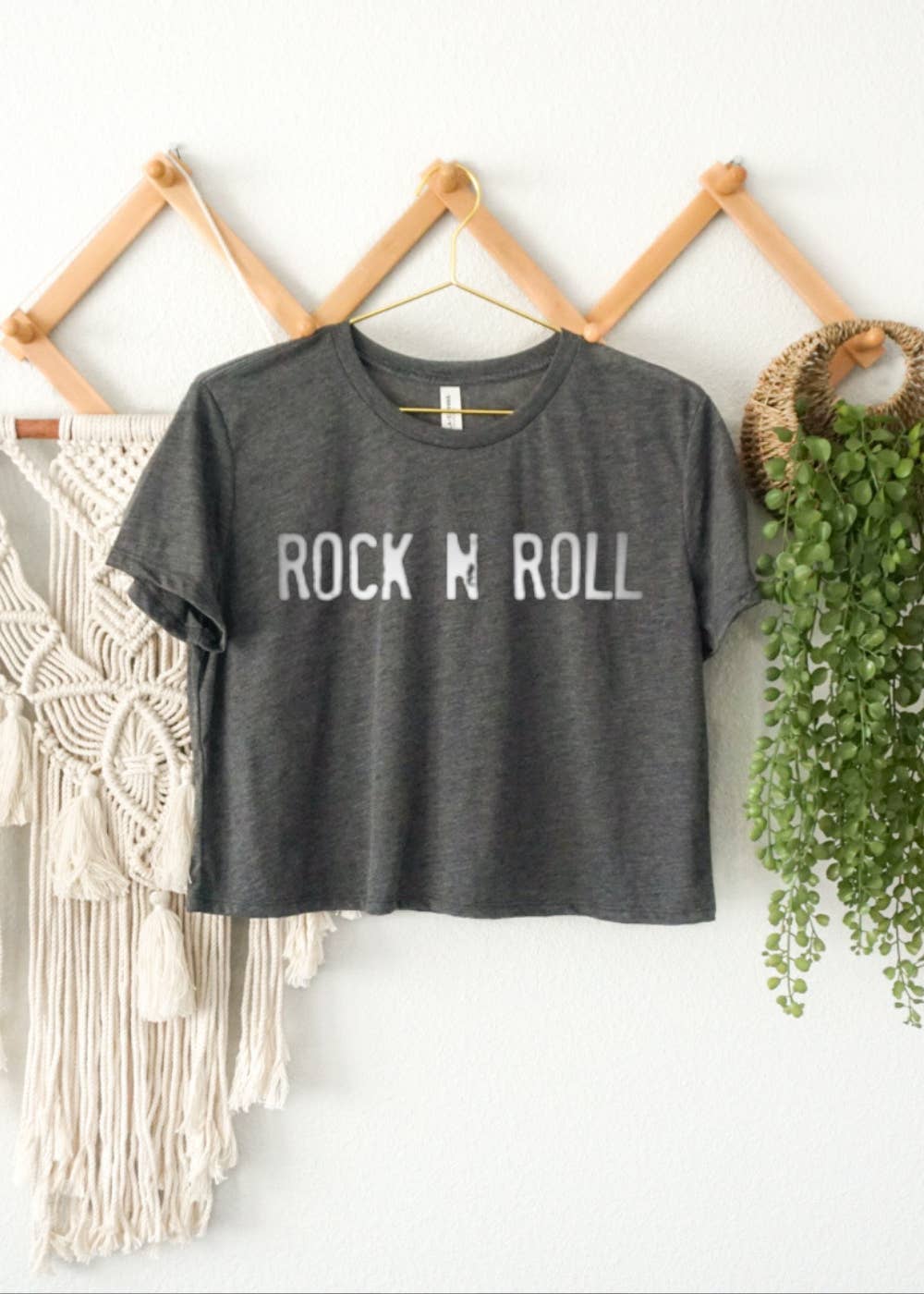 Pretty Attitude Clothing - Wholesale Screen Printed T-Shirt - Women's - Cropped T Shirt Rock And Roll Concert Festival Graphic Tee1