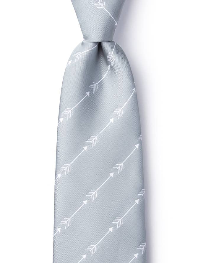 Flying Arrows Stropdas van Wild Ties - Grijs Microfiber voor wholesale door Wild Ties