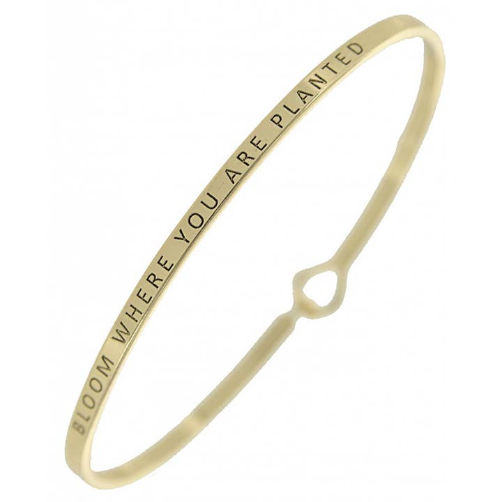 FR4522 BLOOM WHERE YOU ARE PLANTED_3mm Bangle for wholesale by 0011 PREMIERE