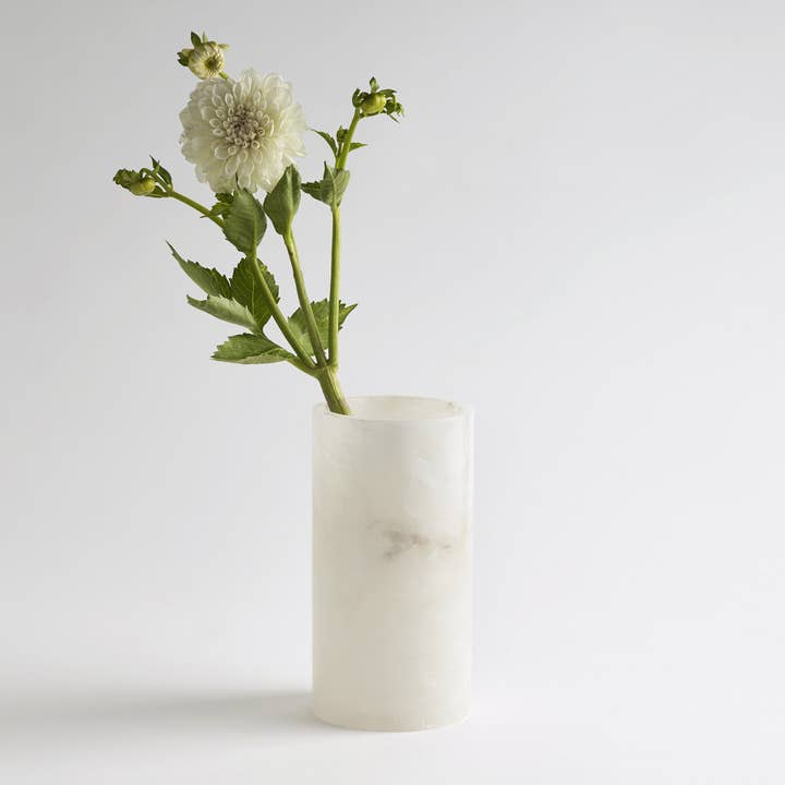 Santo Alabaster Tall Vase for wholesale by The Collective
