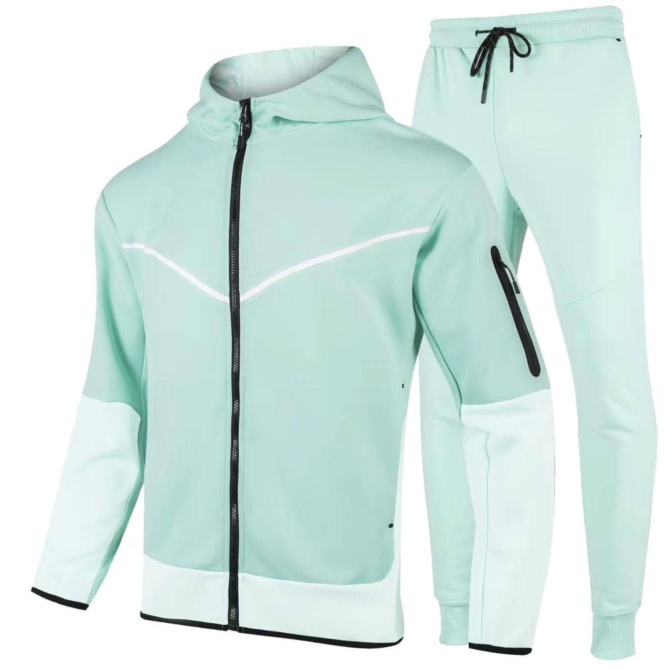 Amorica NYC – Conjunto de desporto – Homem por atacado – Conjunto Masculino com Jaqueta Hoodie e Calça Jogger Ultratech Bicolor2