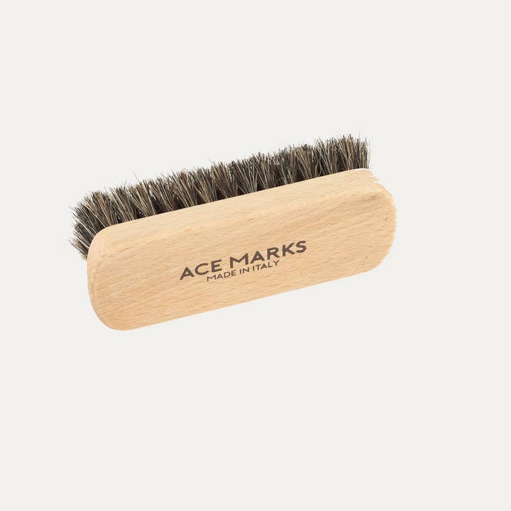 Dark Horsehair Travel Shoe Shine Brush for wholesale on Faire2