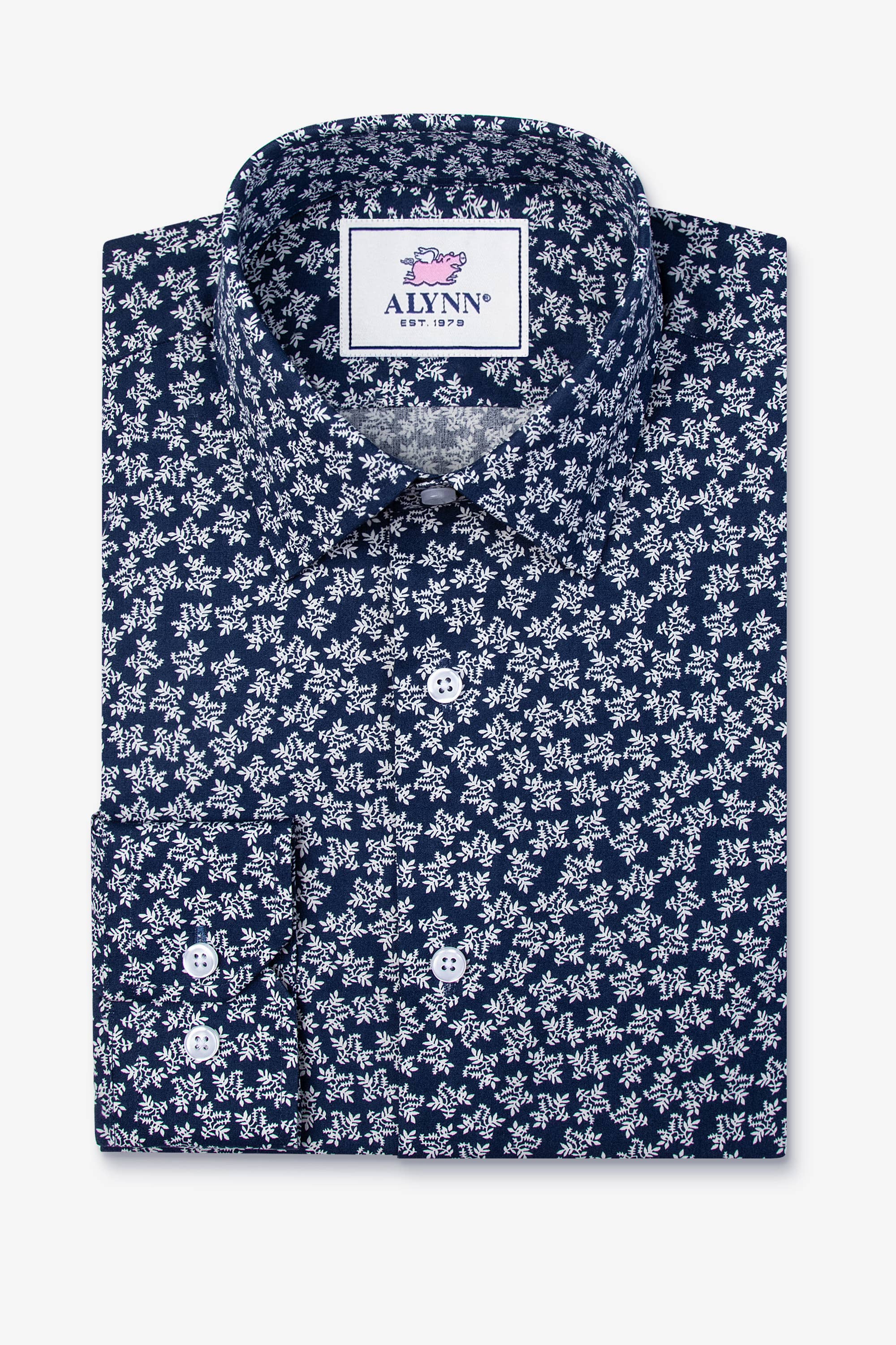 Alynn - Wholesale Button Down Shirt - Men's - Brooks Floral Untuckable Classic Fit Dress Shirt by Alynn 1