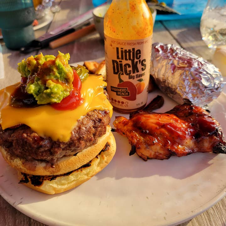 Little Dick's Sauces - Vendita all'ingrosso Salse piccanti - Salsa piccante alla pesca Habanero Little Dick's - Confezione piccola6